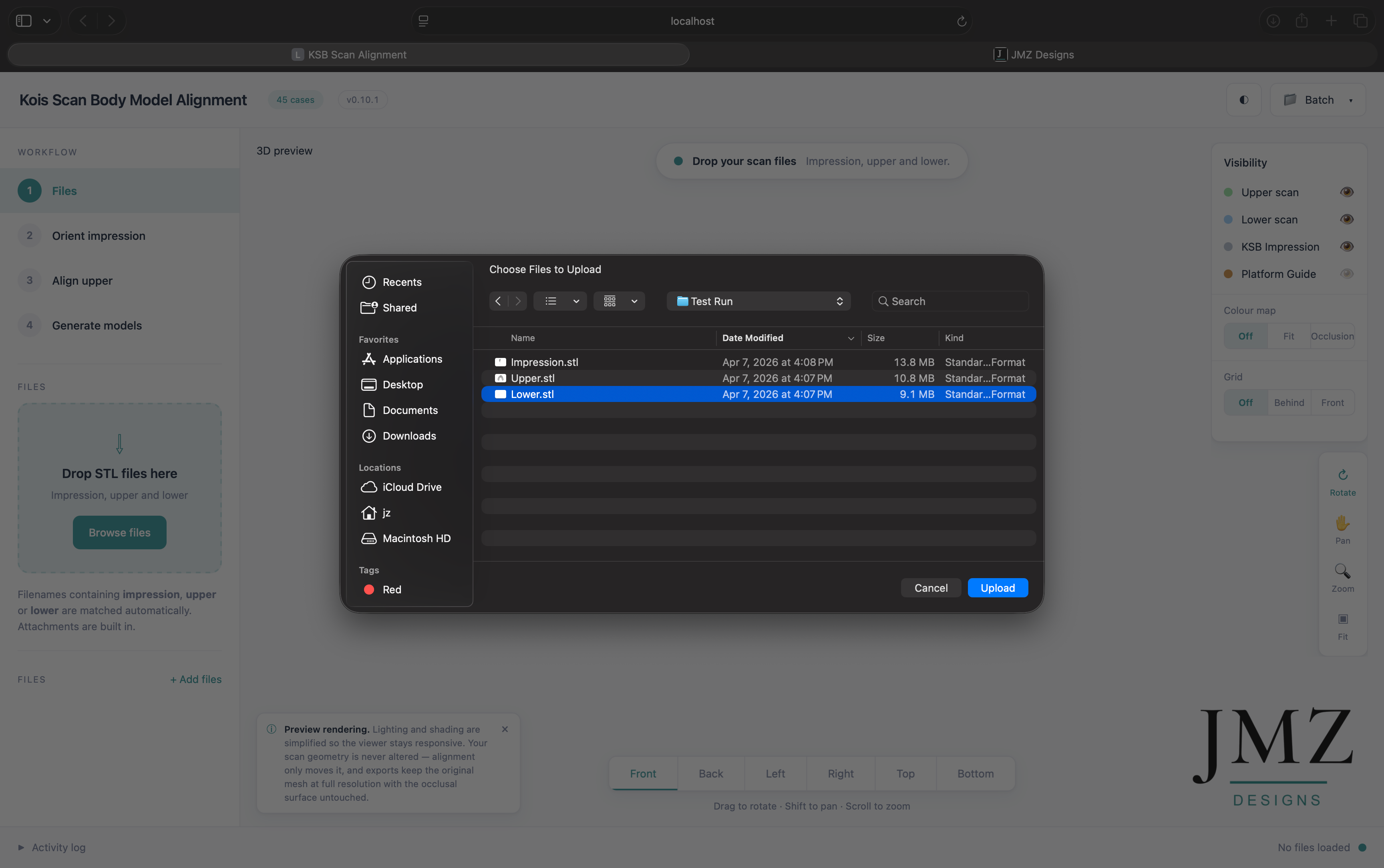 Choose local files